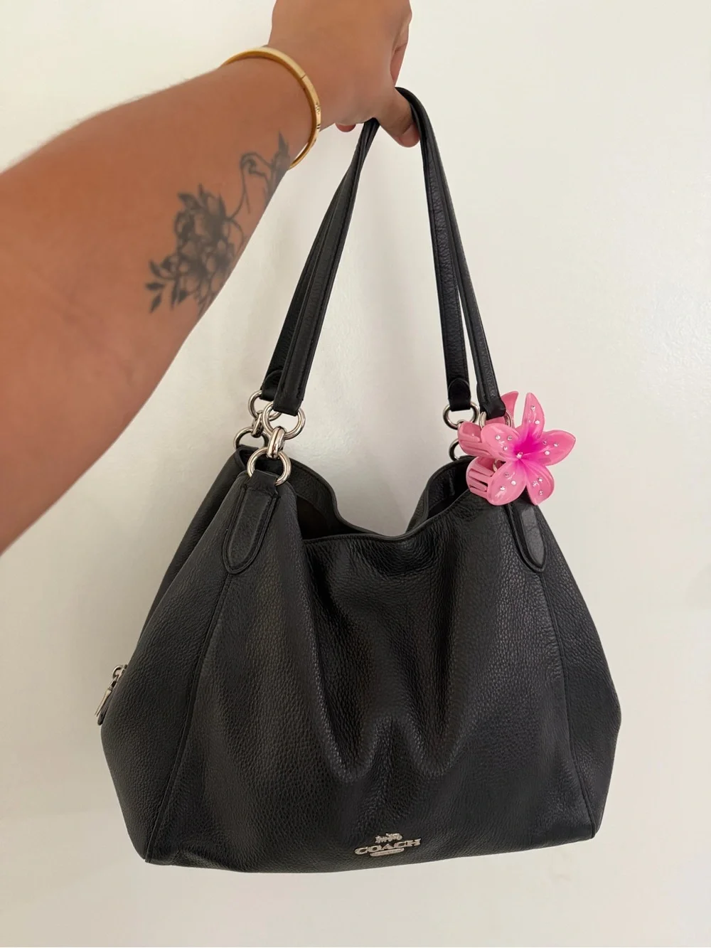 Coach Black Leather Shoulder Bag
